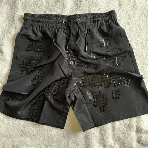 black fendi shorts|fendi lv shorts.